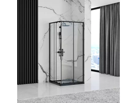 Cabine De Douche Rea Punto 90X90 Black