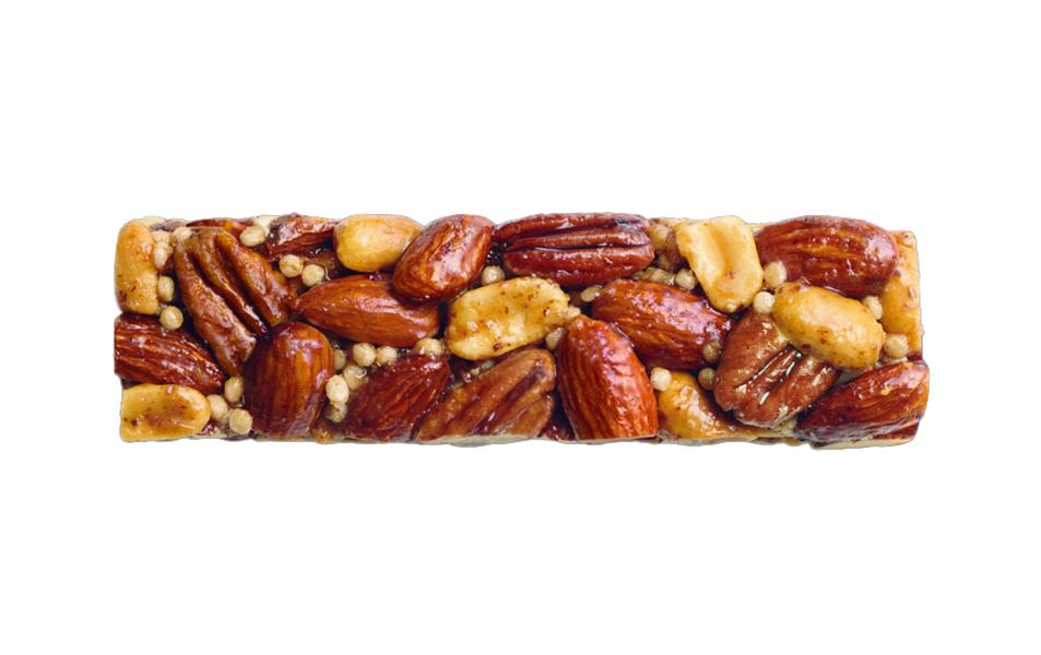 Riegel Maple Glazed Pecan & Sea Salt 12 x 40 gRiegel mit Ahornsirup überzogenen Pekannüssen und Meersalz