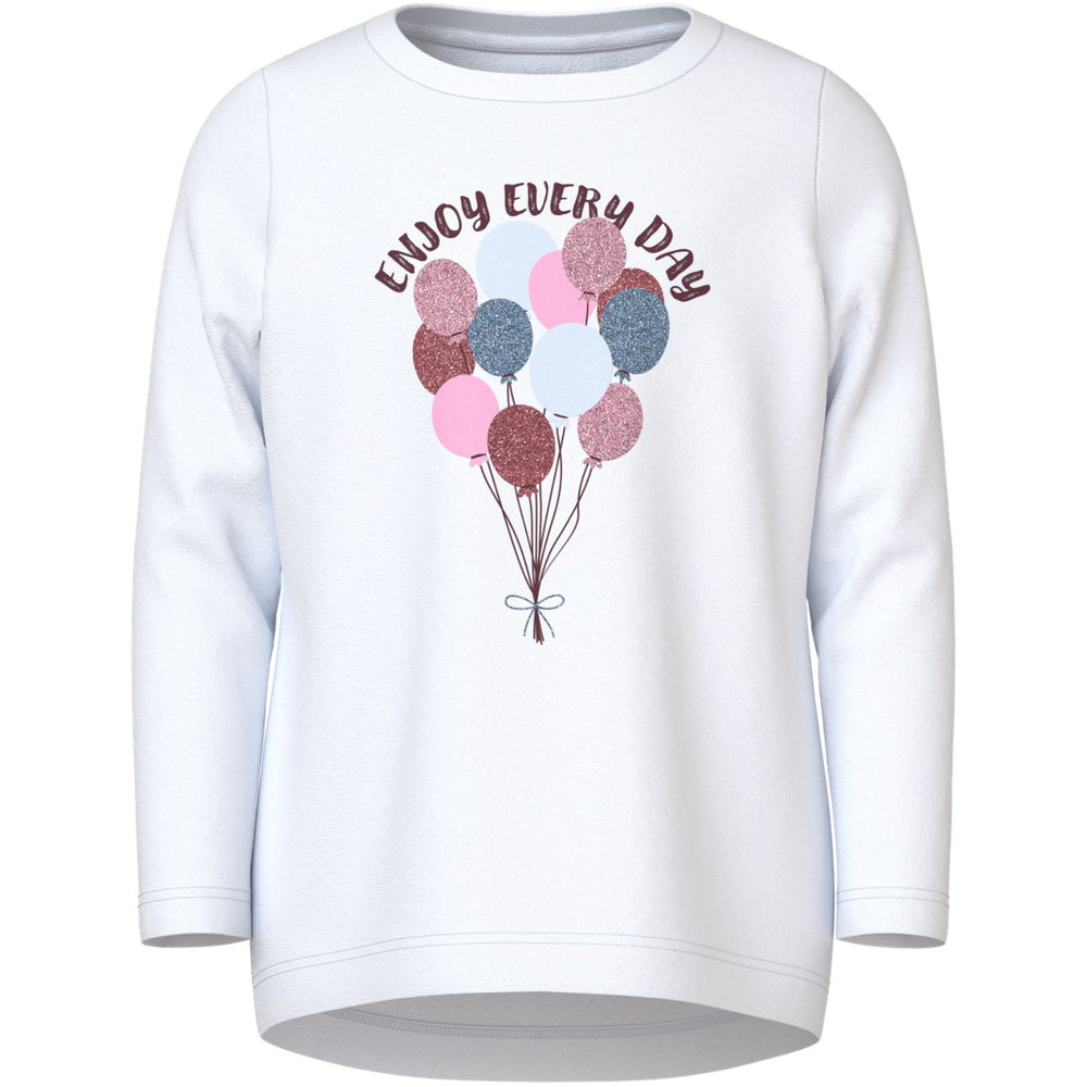 Køb Name It Bright White Balloons Nmfvix Ls Top