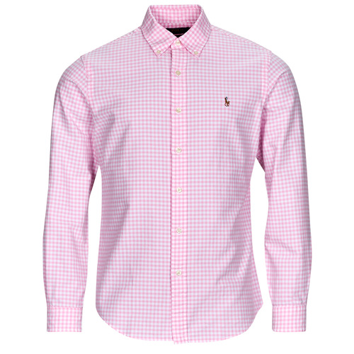 Polo Ralph Lauren - CHEMISE COUPE DROITE EN OXFORD Rosa / Blanco
