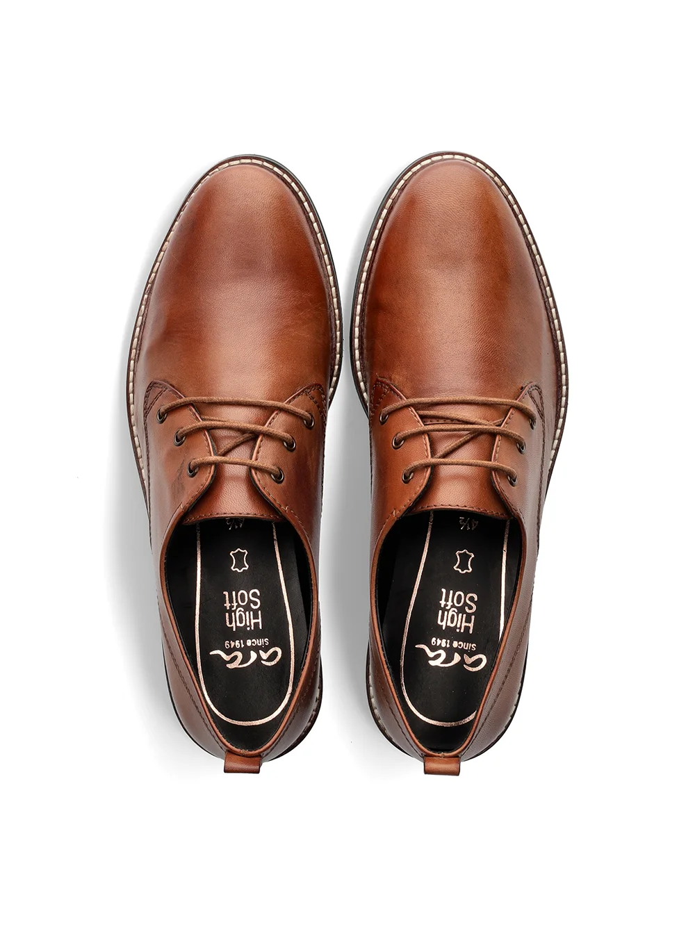 Schnürschuh Kent cognac