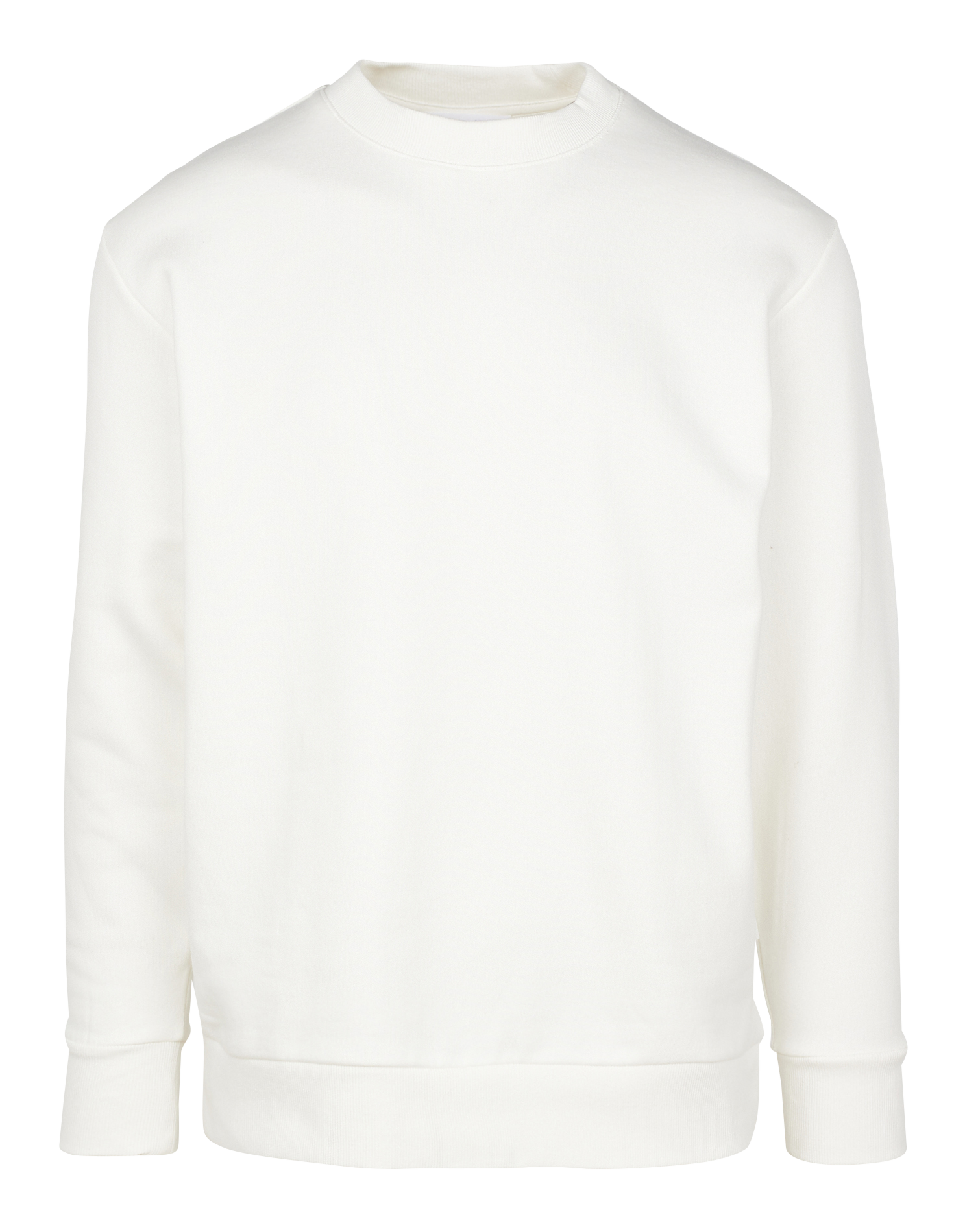Sweat col rond en coton| Blanc