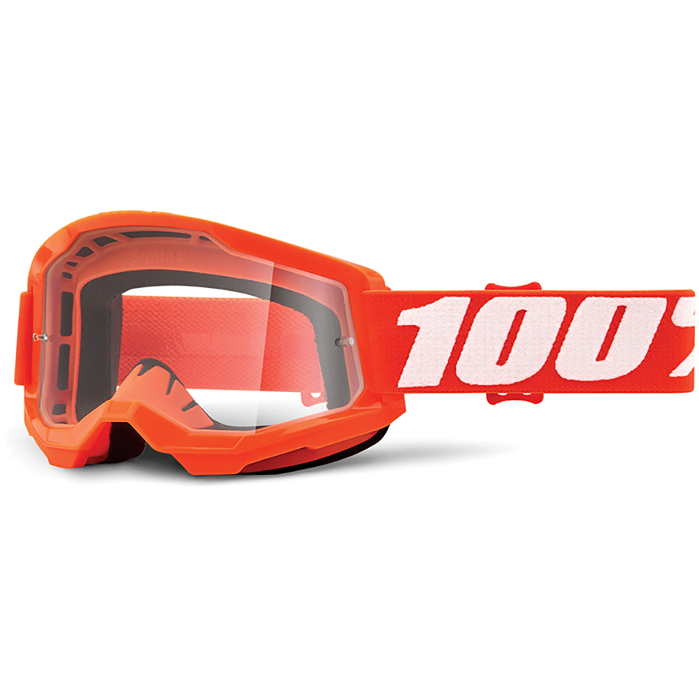 100% - Masque Strata 2 - 2021 Orange / Blanc