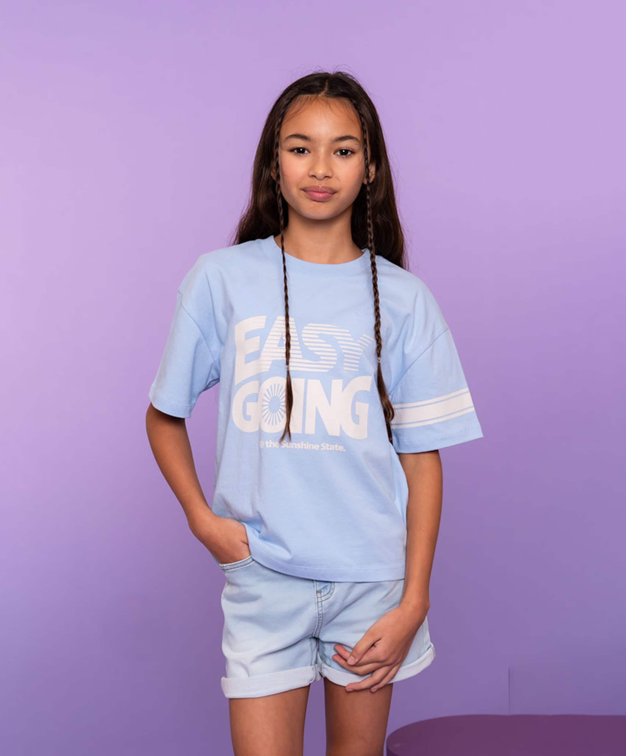 Geisha Meisjes T-shirt blauw