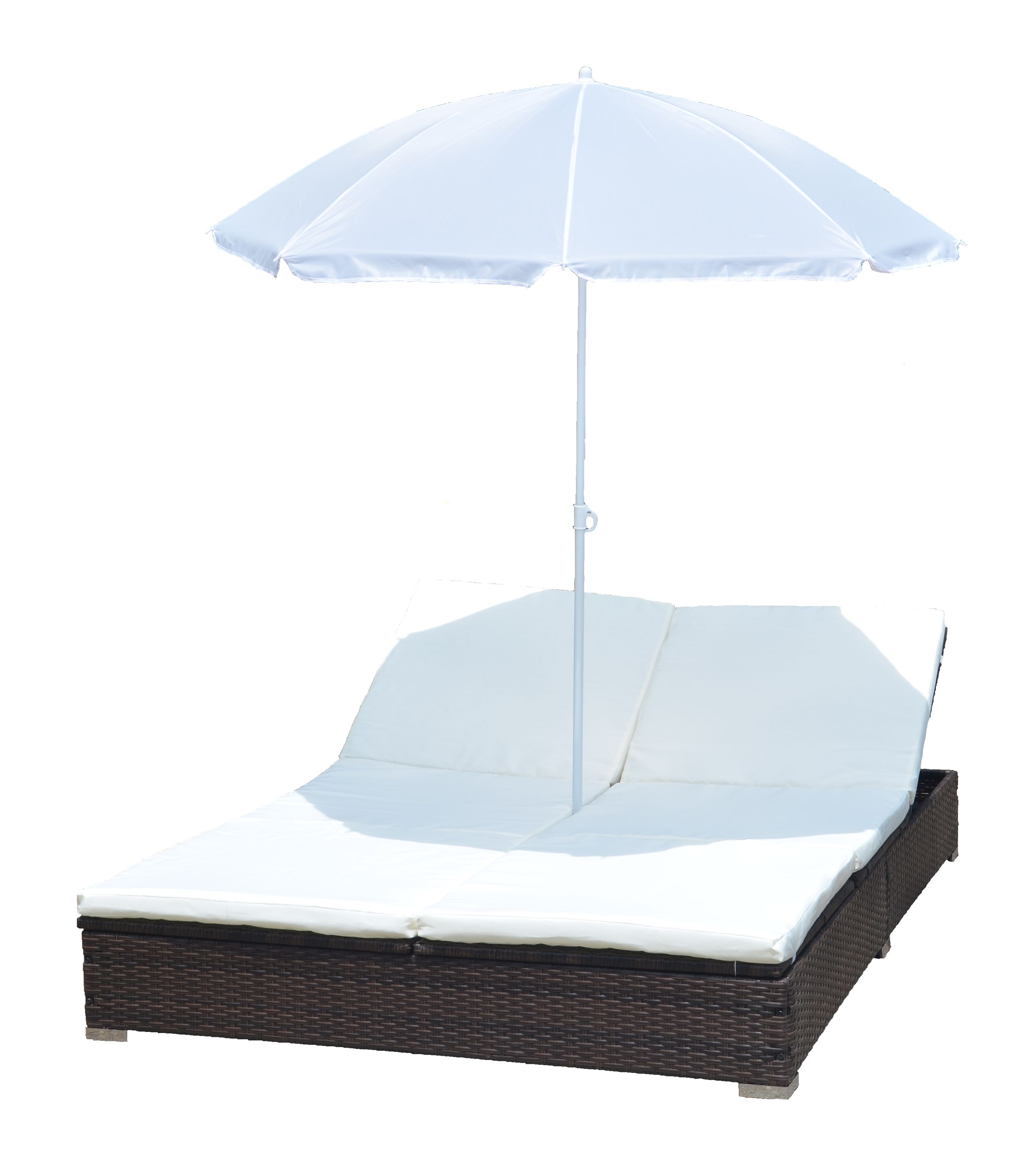 Sonnenbett Rattan JAMILIA braun