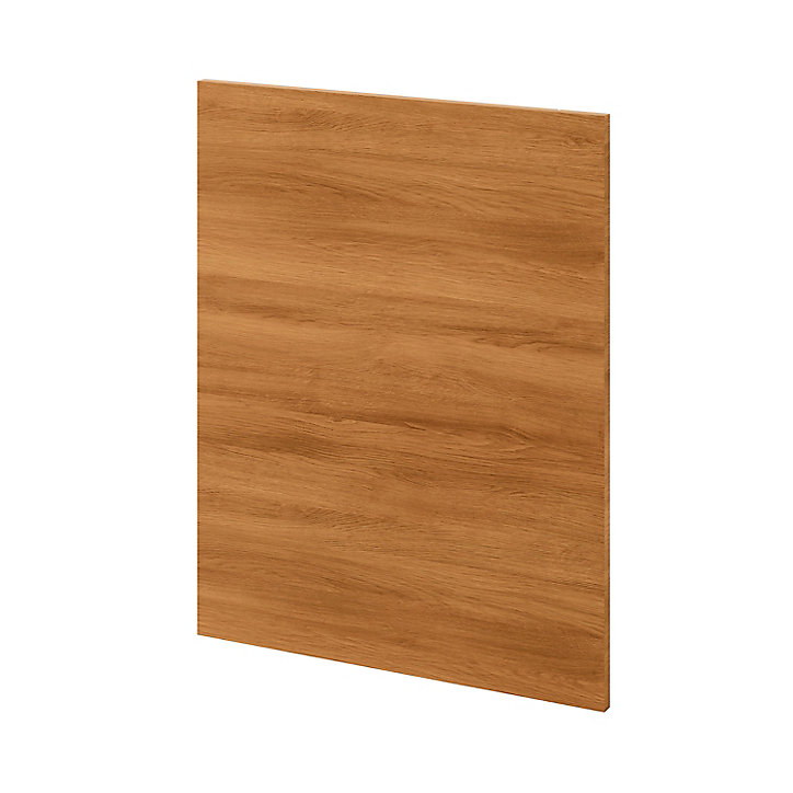 Panneau de finition bas côté droite Goodhome Chia décor chêne fumé H. 72 cm x l. 57 cm x Ep. 18 mm