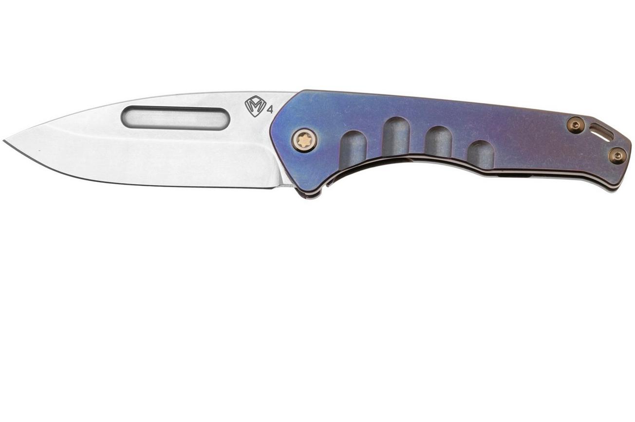 Medford Prae Slim 25-PS-03, Tumbled S45VN Droppoint, Bronze/Violet Fade Handle, Bronze hardware zakmes