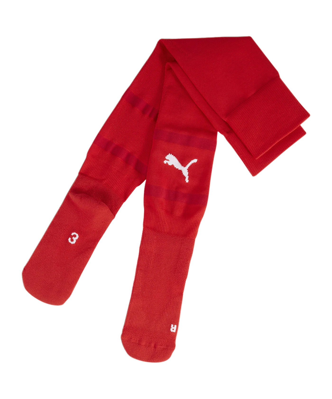 PUMA teamFINAL Strumpfstutzen Rot Weiss F01
