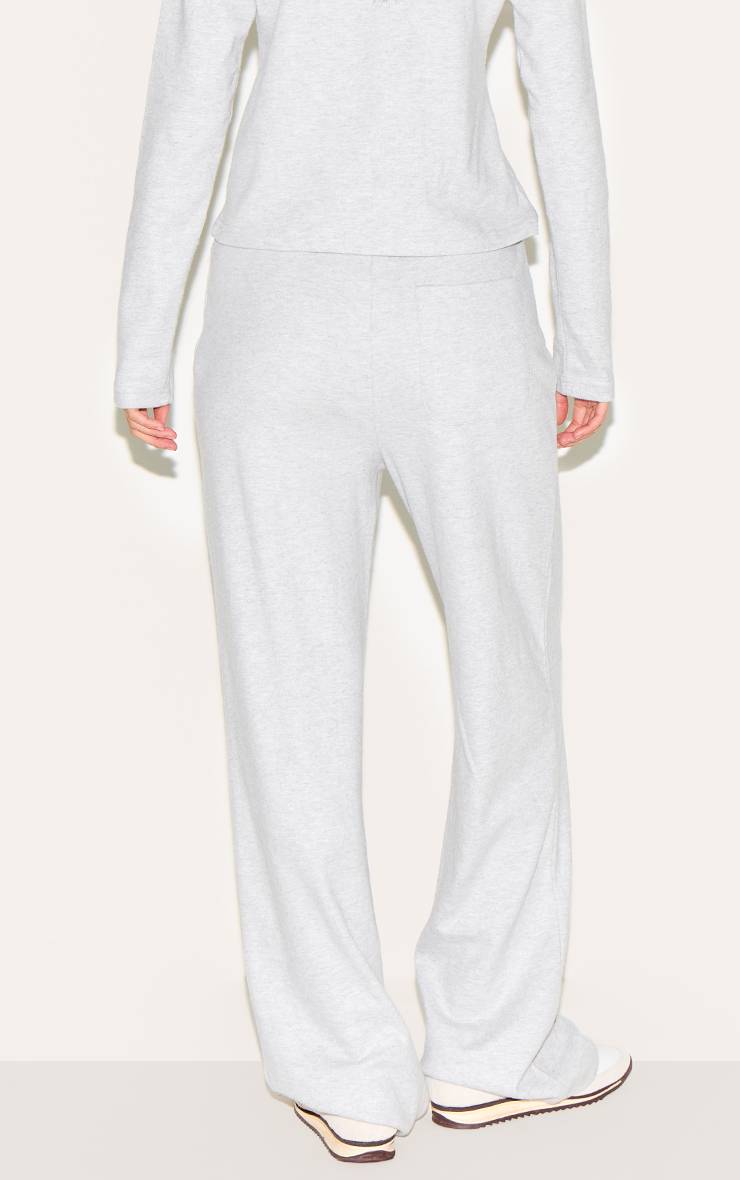 Gris Clair Pantalon Droit Taille Basse Super Doux
