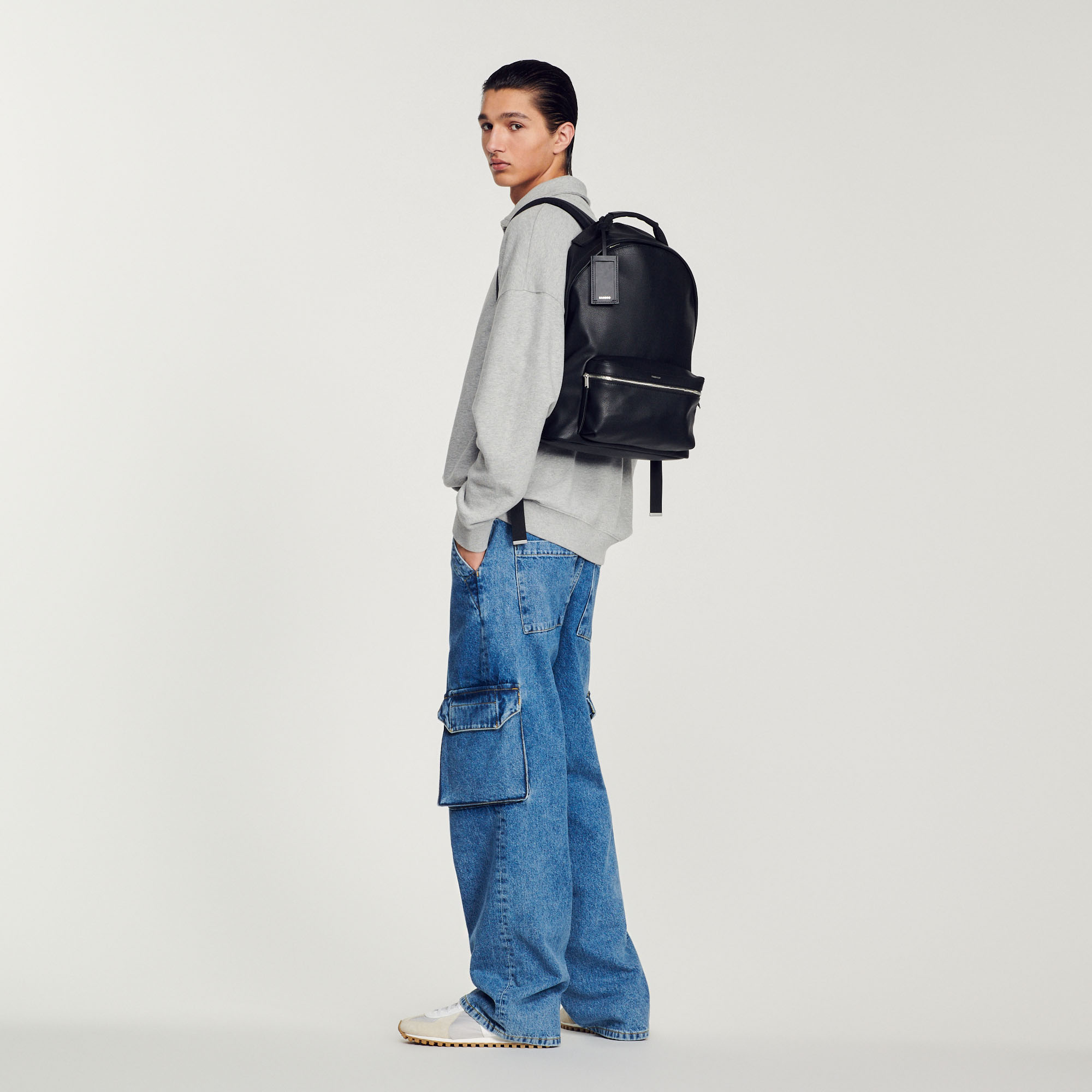 Sac á dos en toile enduite