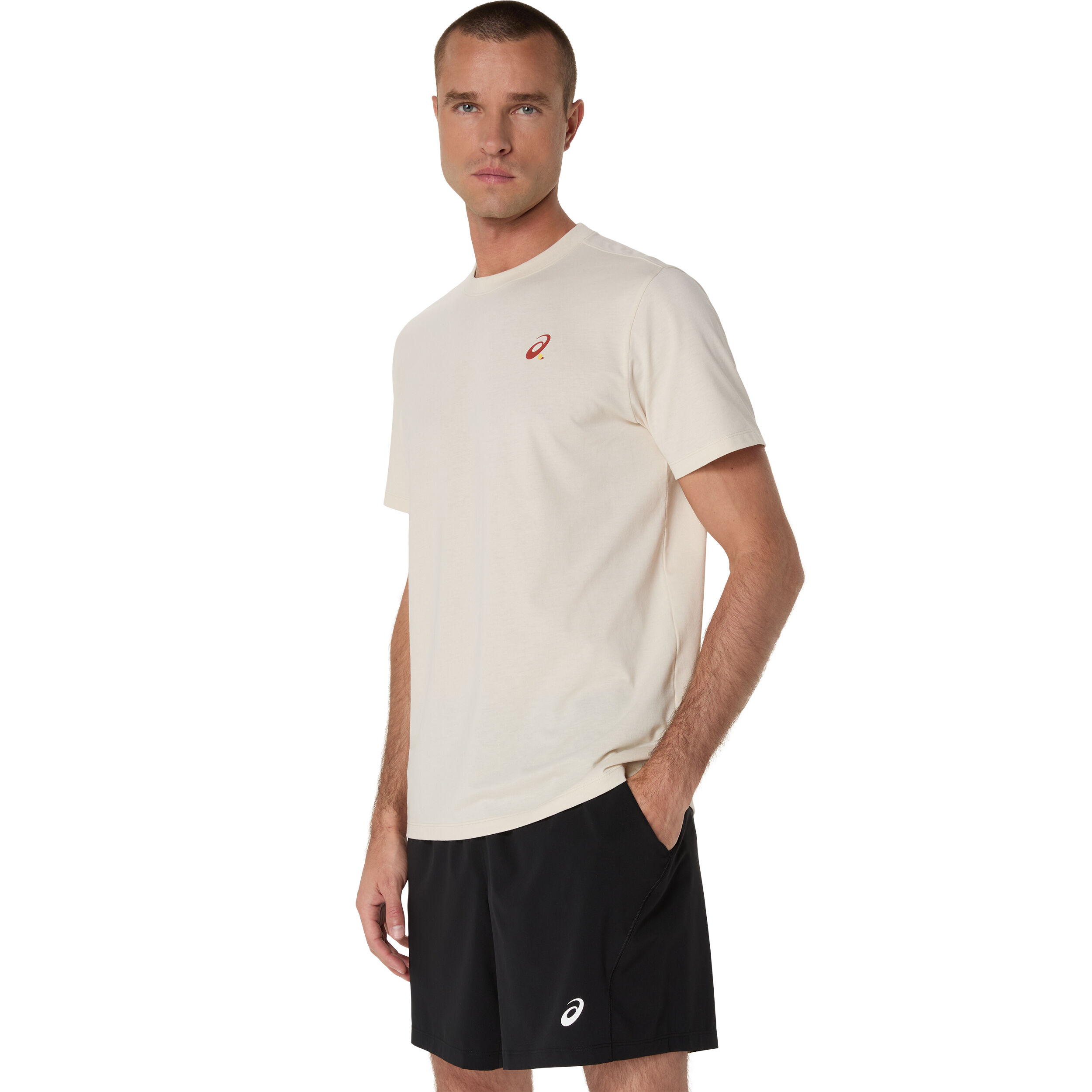 ASICS Court Graphic T-shirt Hommes - Beige