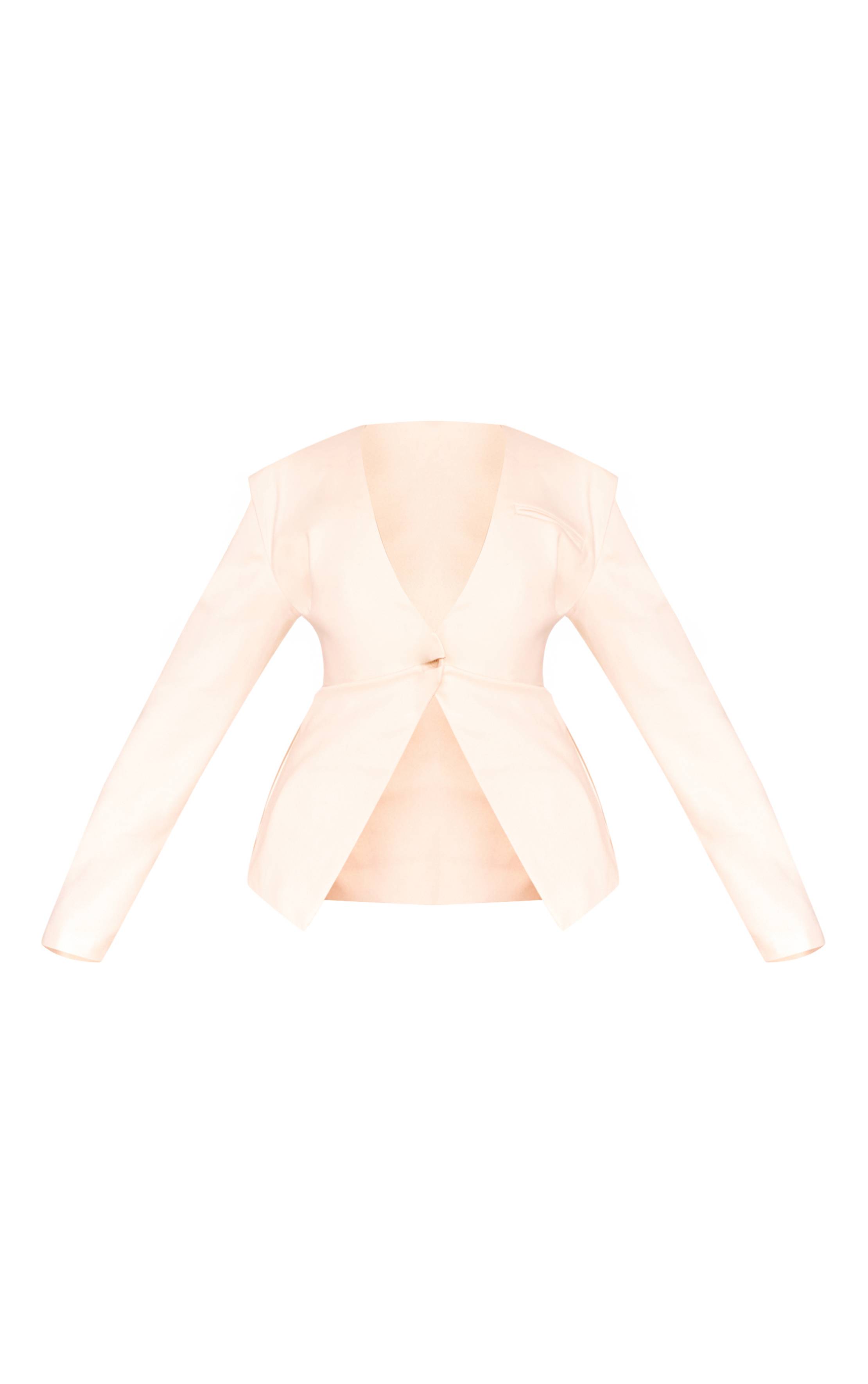Pale Yellow Ensemble Blazer Tailleur Taille Cintrée Shape