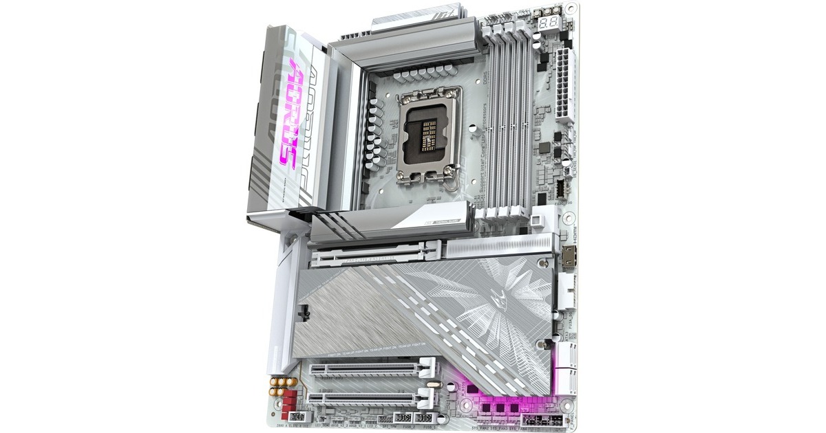 GIGABYTEZ890 AORUS ELITE X ICE socket 1851 moederbord  (RAID, 2.5Gb-LAN, Wi-Fi 7, BT, Sound, ATX)