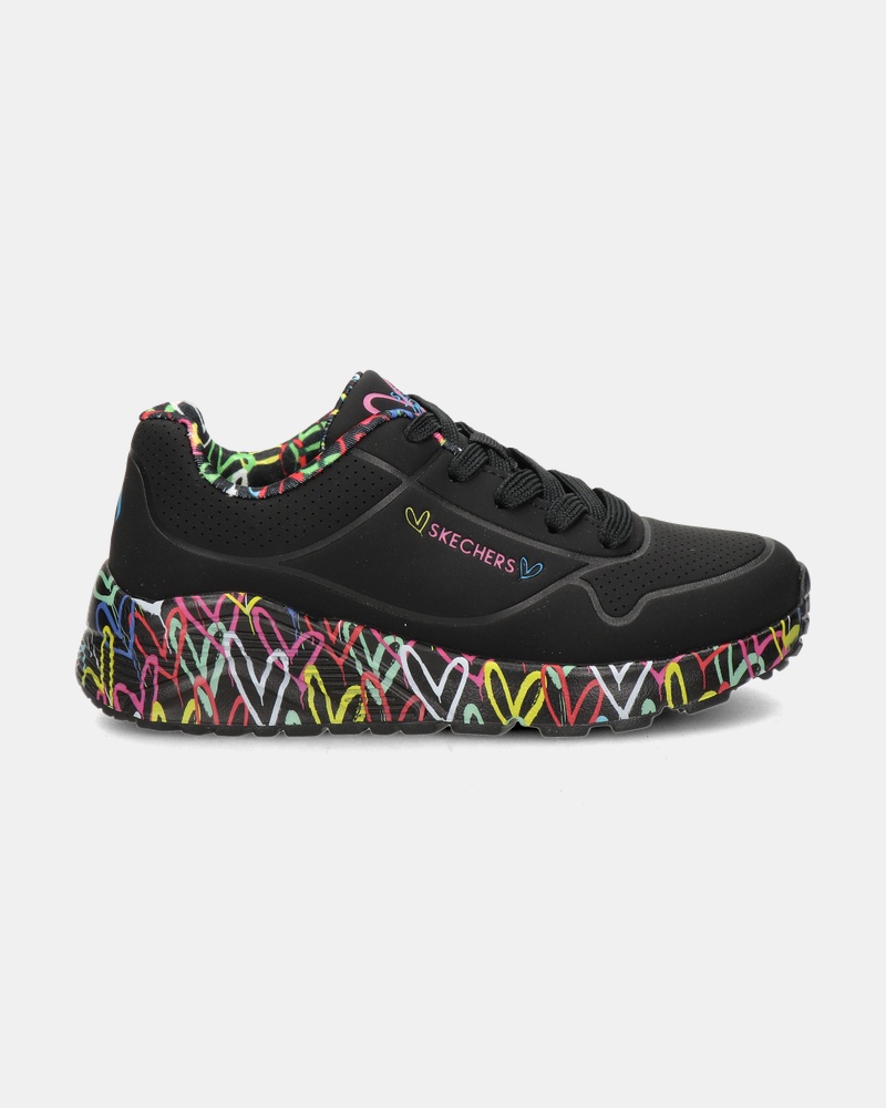 Skechers Uno Lite Lovely Luv Lage sneakers  - zwart