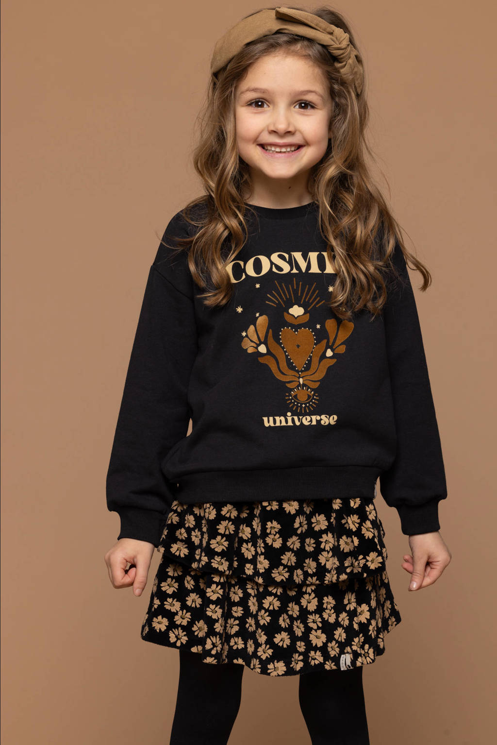 LOOXS sweater met printopdruk zwart