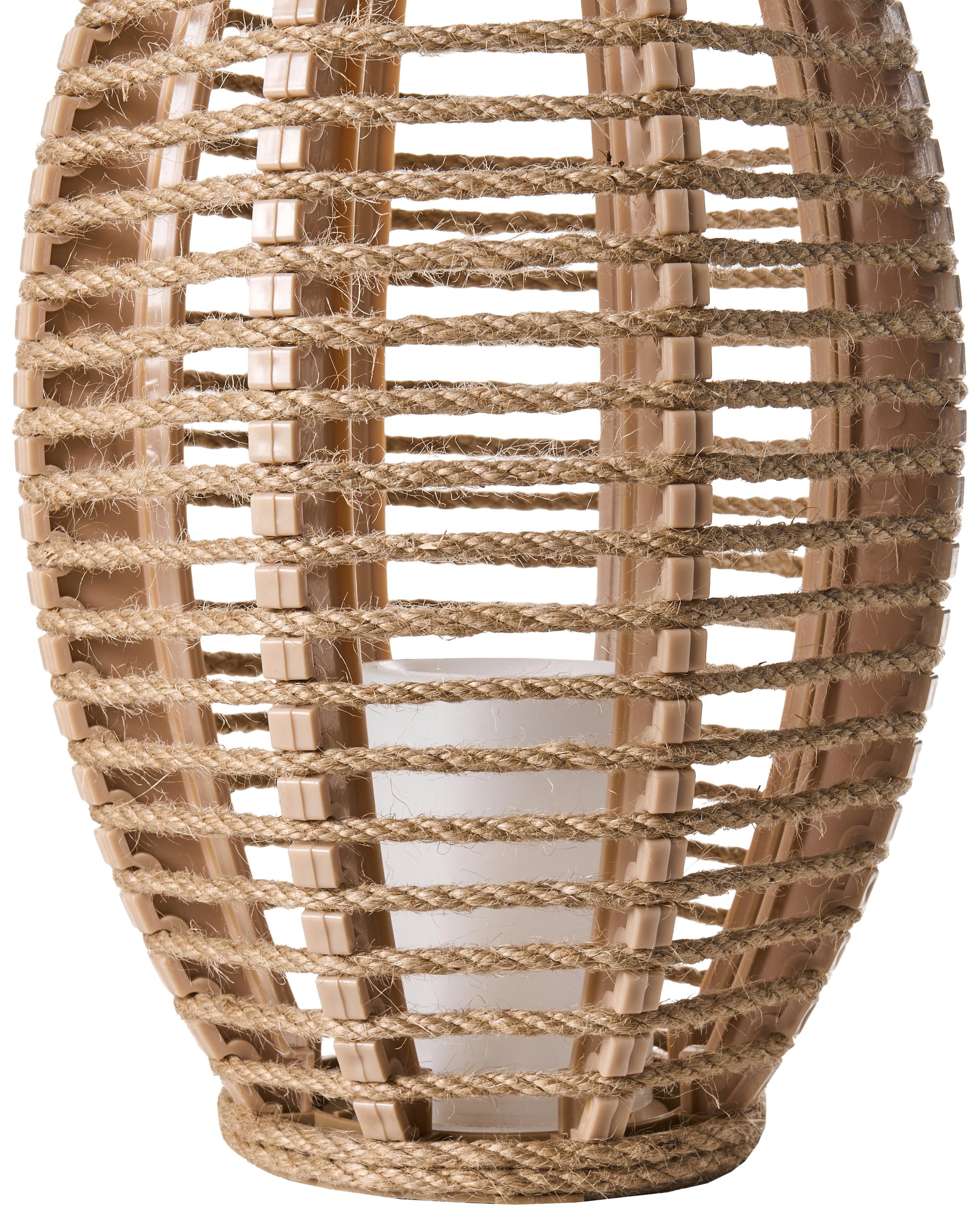 Set van 2 lantaarns op zonne-energie SHANGANI 40 cm Natuurlijk