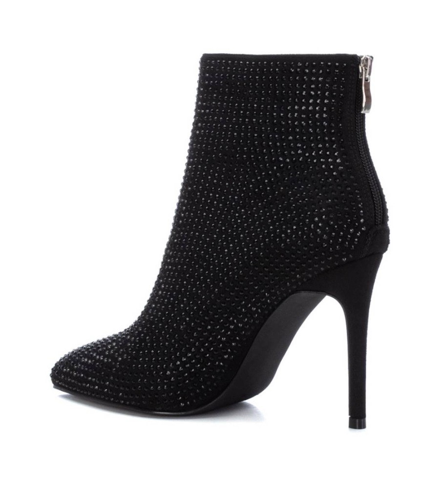 Botas de cano curto Xti 142176 pretas - Altura do salto: 10 cm -