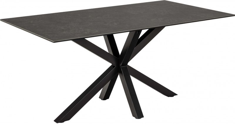 Giga Living - Hennie - Eettafel - Zwart - Keramiek - 160x90 cm