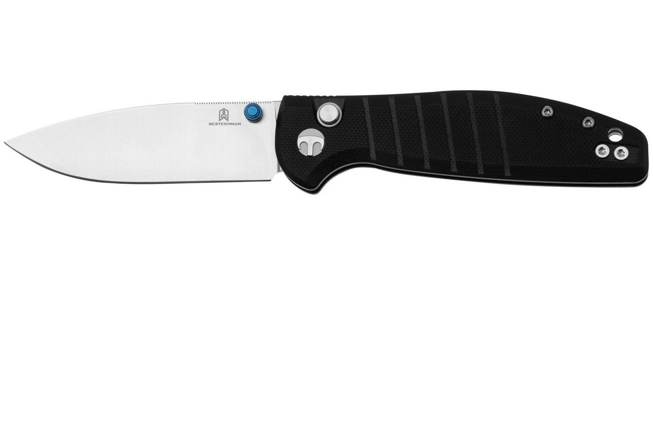 Bestechman Goodboy Jr BMK10A D2, Black G10 zakmes, Keanu design