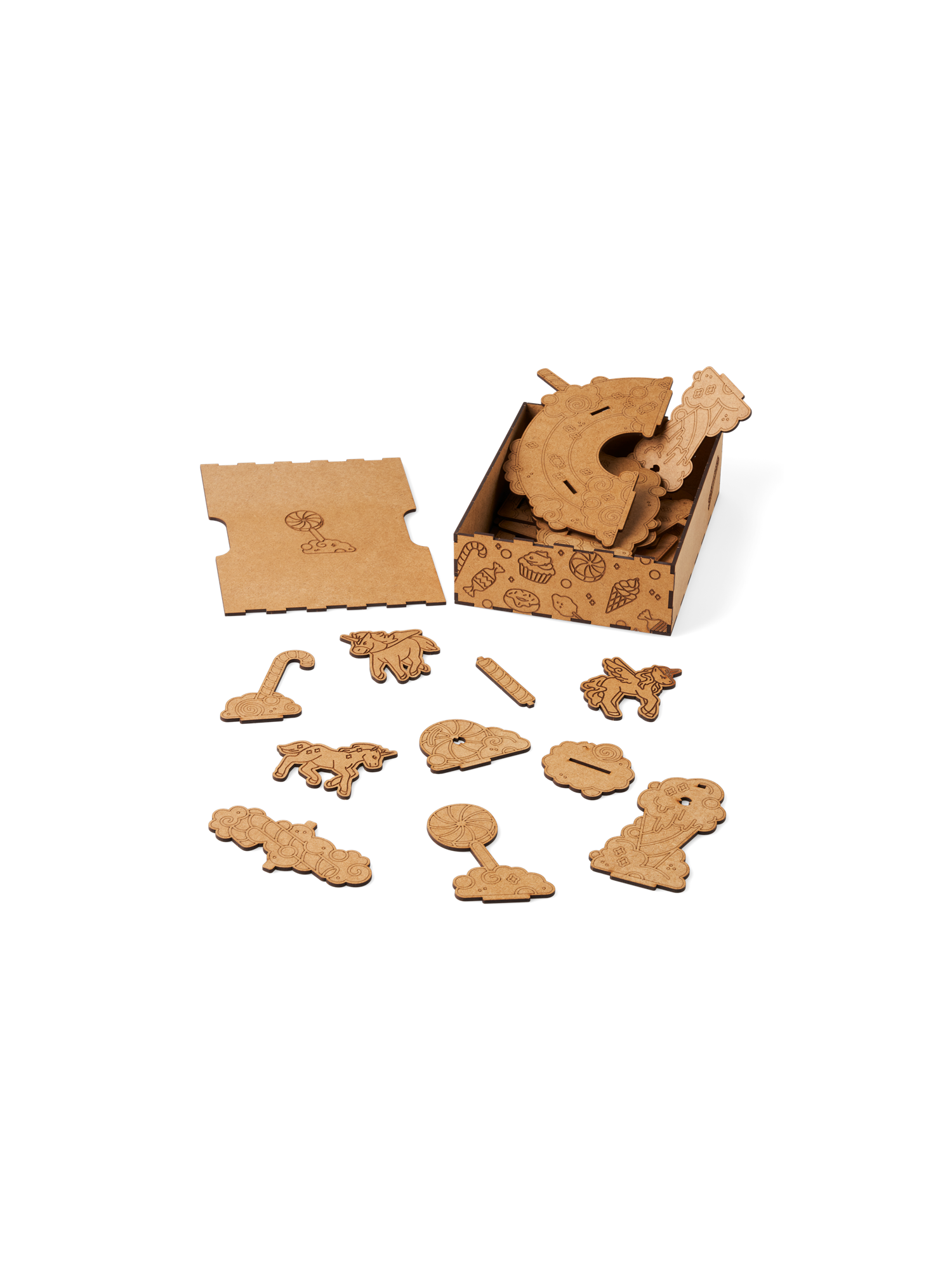 DIY-kit Candy Land | HDF. | Brown | Crateit