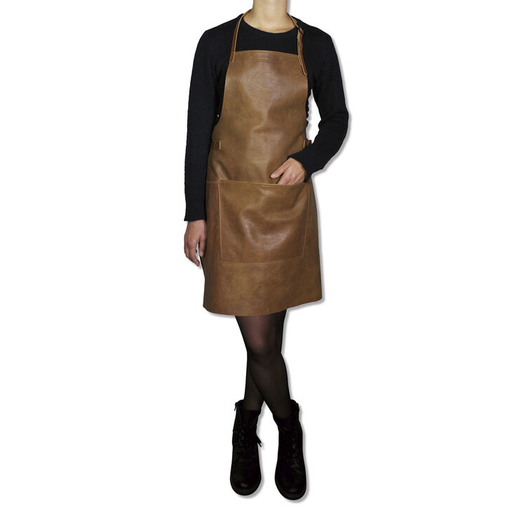 DutchDeluxes Læderforklæde BBQ Style Apron Vintage Camel Camel