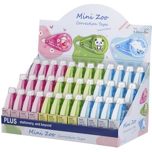 Roller correcteur 'Mini Zoo' 5mm x 6m, présentoir