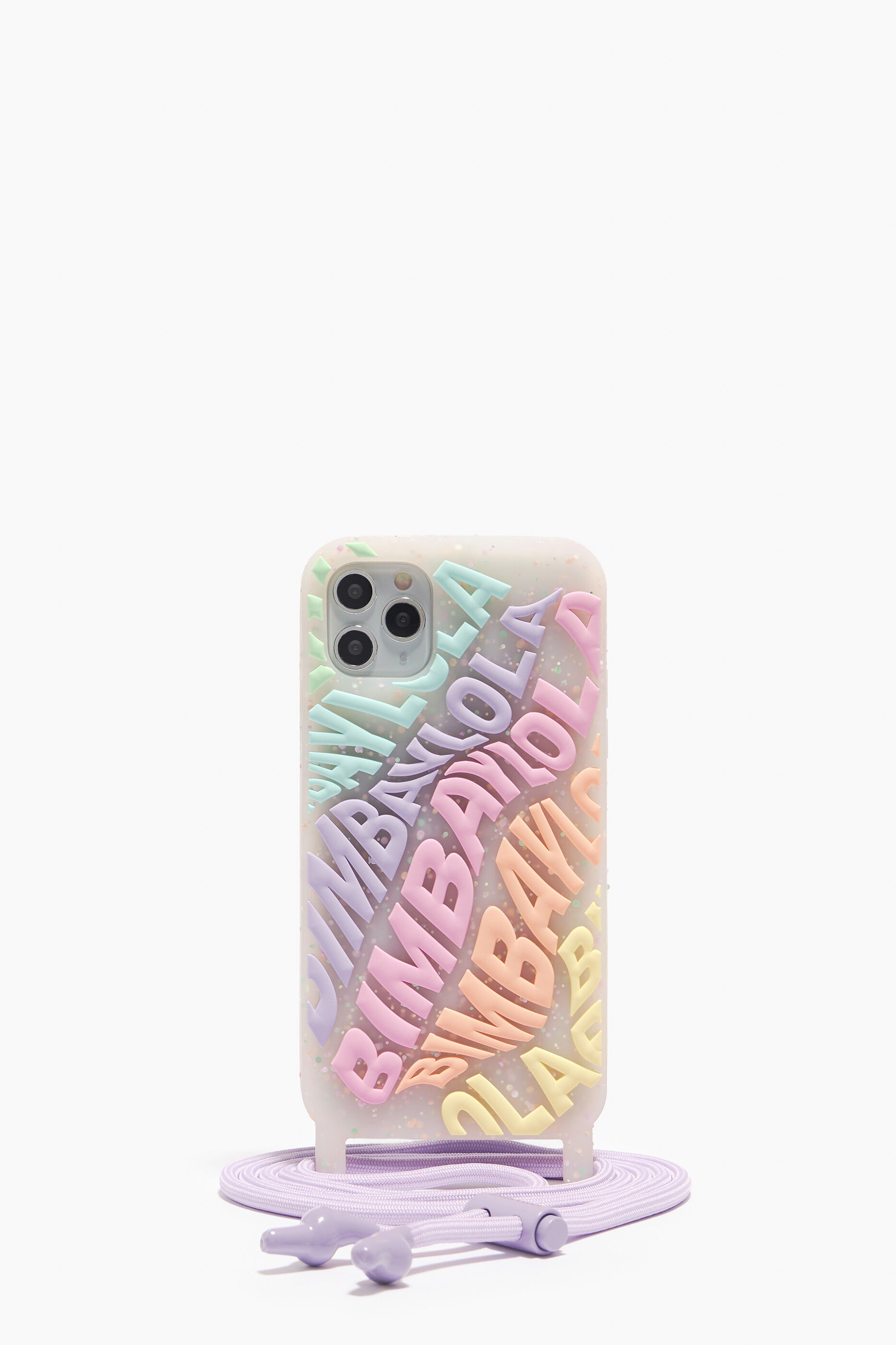 Capa transparente multicolorida para iPhone 11 Pro Max com logotipo