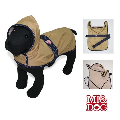 Casaco impermeável para cães, marrom