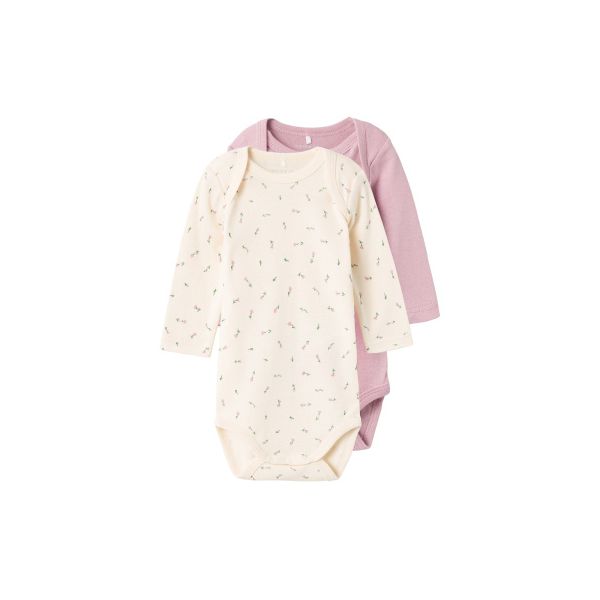 Name It Romper Floral 2-Pack Pink \/ Buttercream
