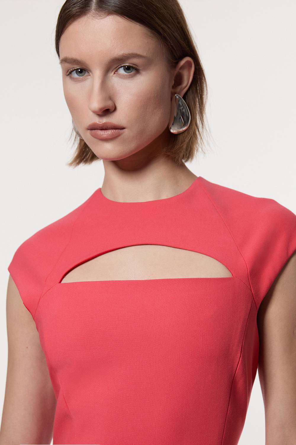 KarenMillen Robe Midaxi Ajustée À Jupe Ample En Tissu Stretch Compact