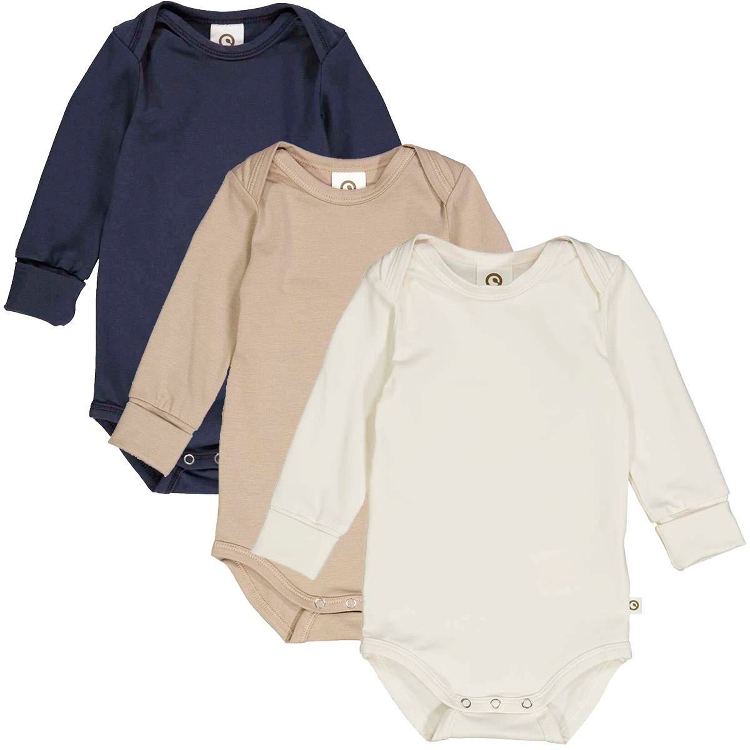 Müsli Langarmbody 3er-Pack Cashmere/nblue/cream
