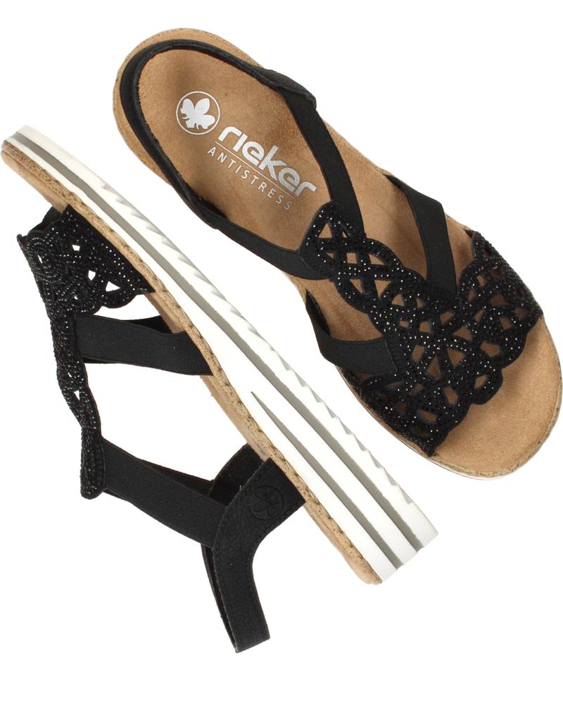 Rieker Sandalen Zwart Dames