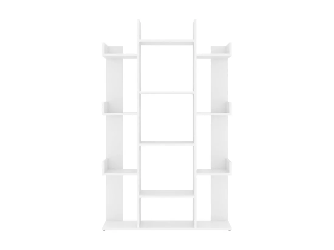 Bibliothèque Blanc 86x25,5x140 cm Aggloméré