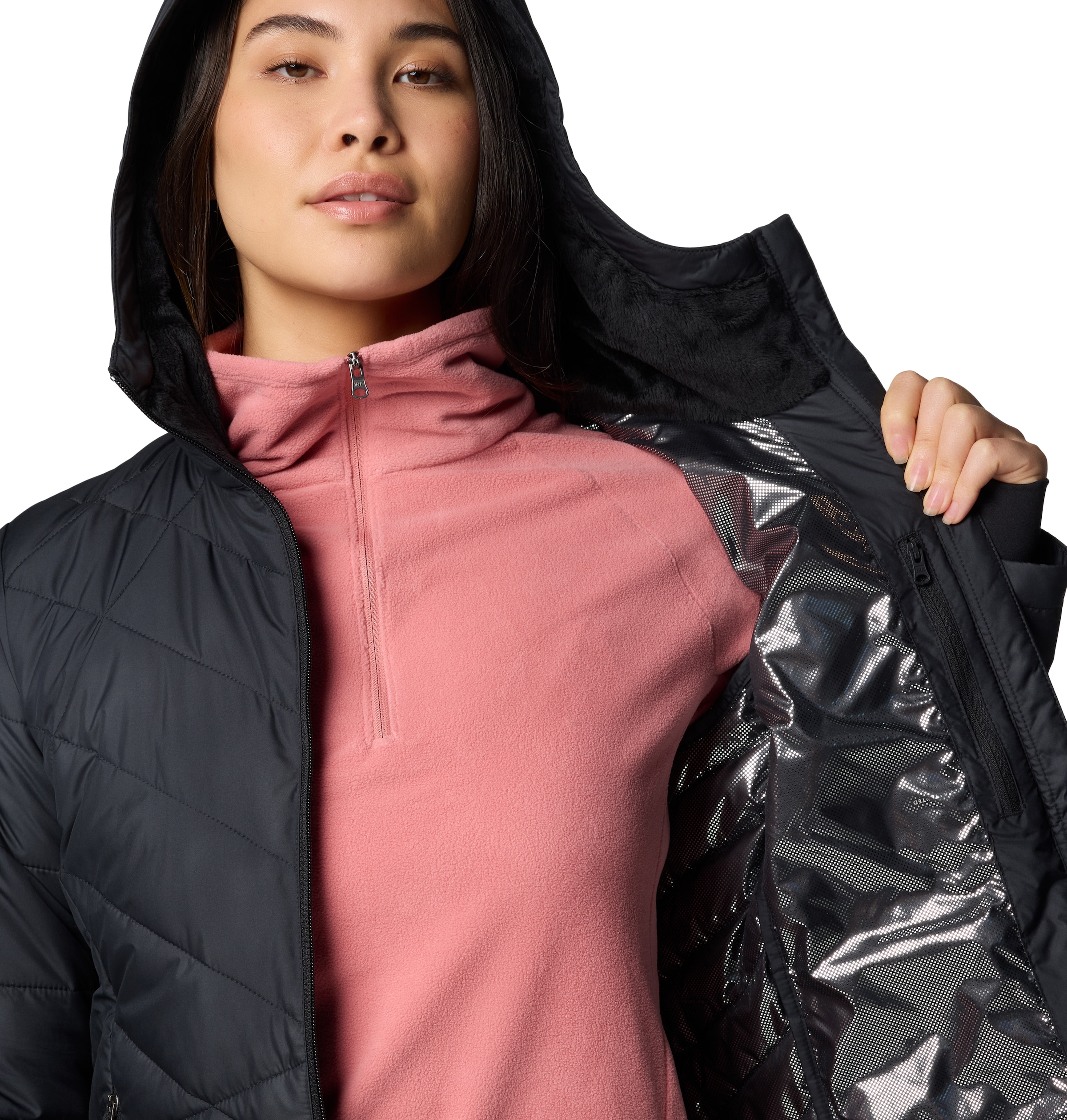 Columbia Steppjacke »HEAVENLY HOODED JACKET« 1 Stk. tlg. mitKapuze