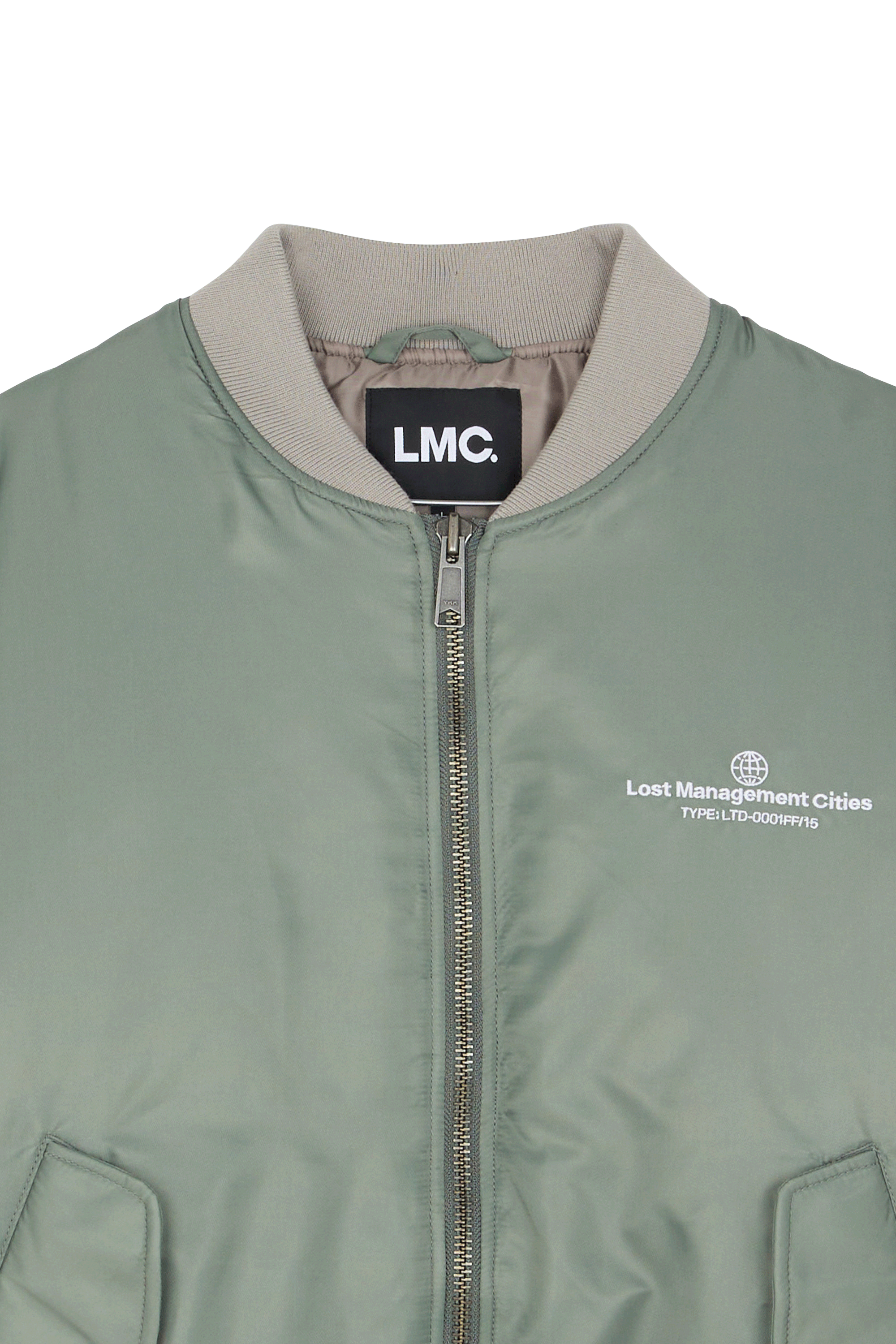 LOST MANAGEMENT CITIES Bomber WHELL MA-1 JACKET Kaki