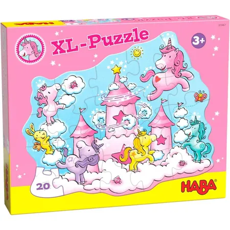 HABA 305467 Puzzle Einhorn Glitzerglück: Wolkenpuzzelei