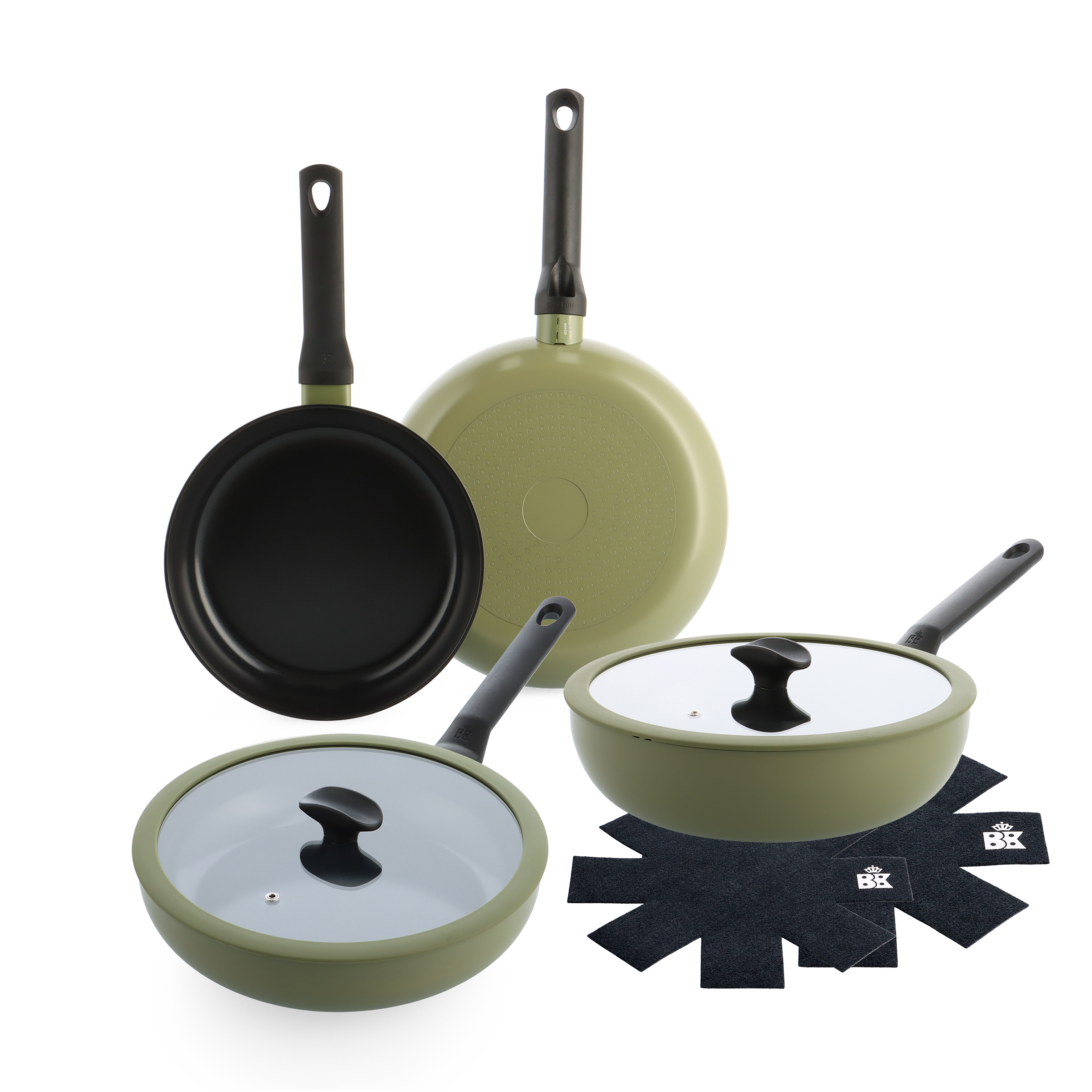 Enjoy Olive Green 4 pc set   Panbeschermers