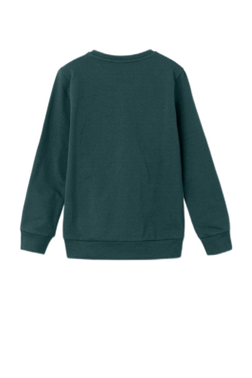 NAME IT Pokemon sweater NKMOLEF POKEMON met printopdruk donkergroen