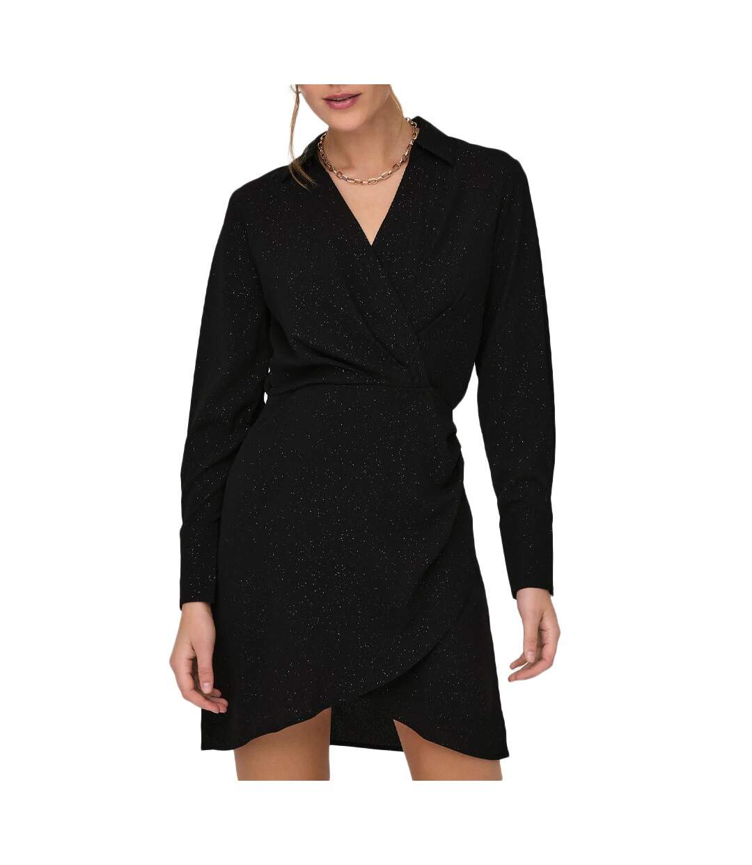 Robe Noir Femme JDY Foil Wrap