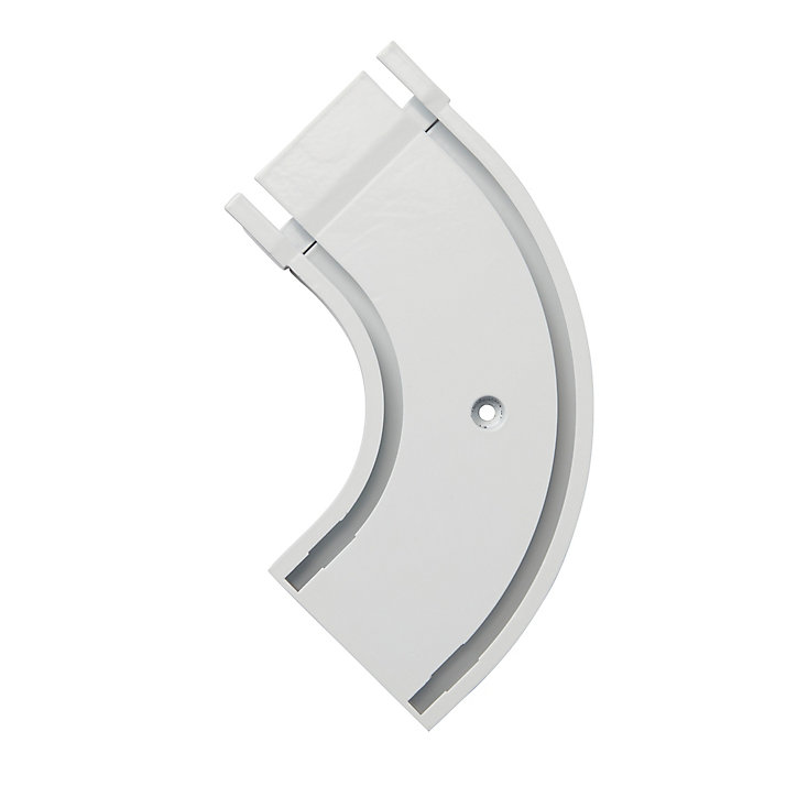 Support d'angle double pour barre à rideau Thira GoodHome blanc