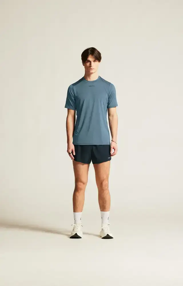 Craft ADV Essence 2 Hardloopshirt Korte Mouwen Blauw Heren