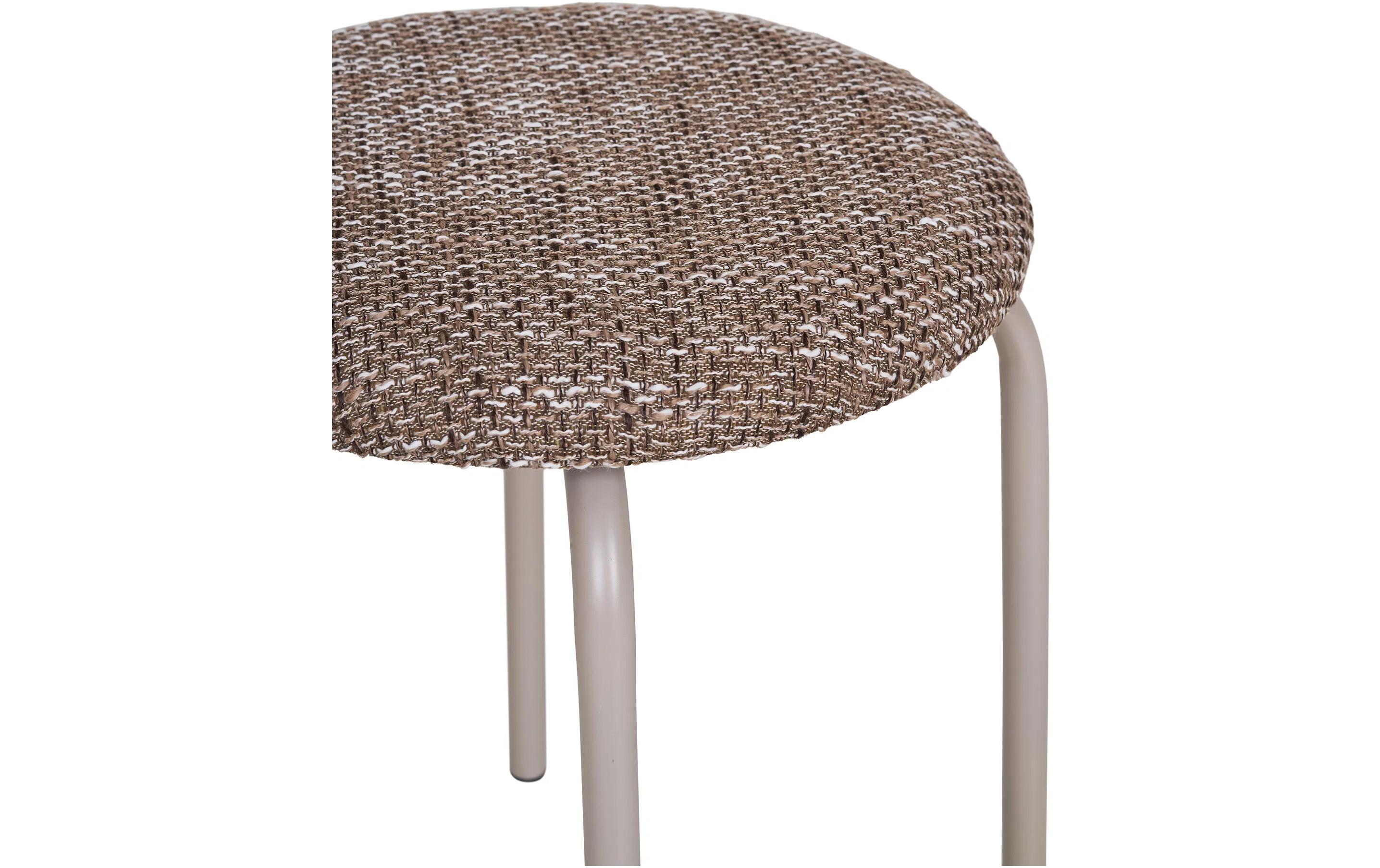 Hocker Asmara Stahl, BraunSitzhocker