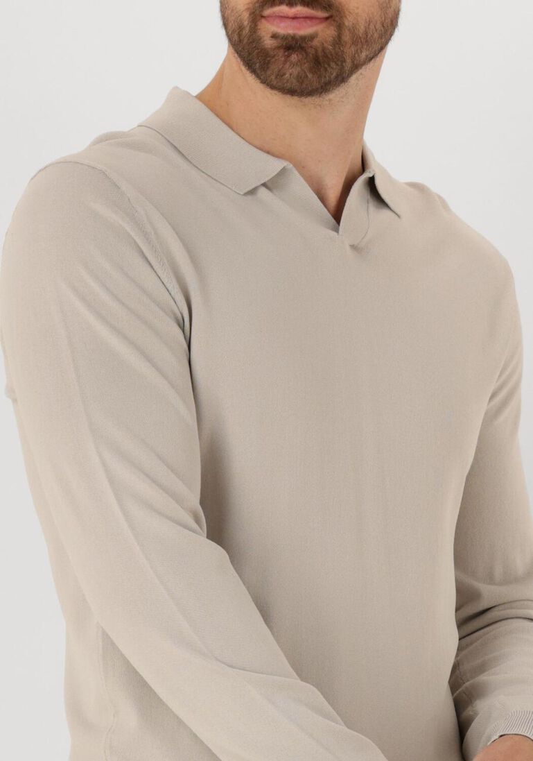 gebroken wit gentiluomo trui polo no button ls k2039-260