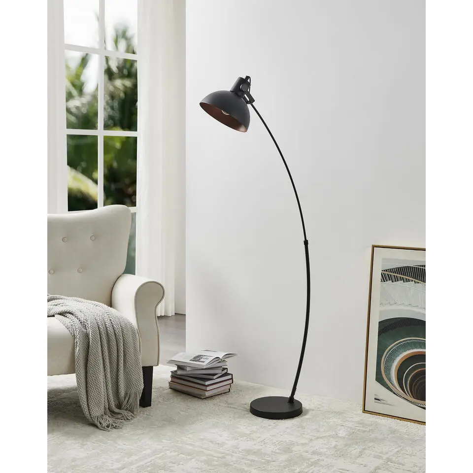 EGLO Jaafra Vloerlamp - E27 - 158 cm - Zwart/Koper