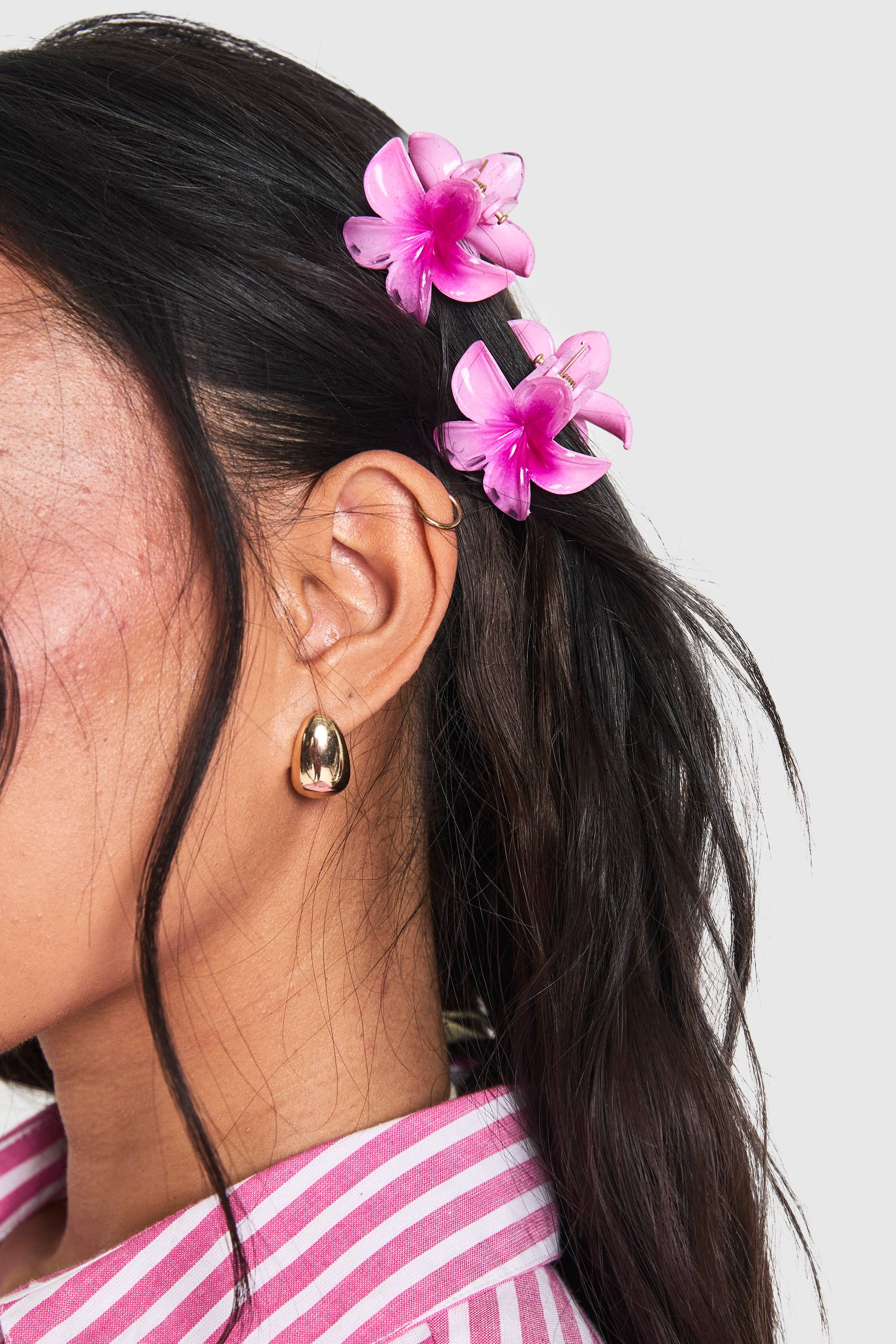 boohoo Petites Pinces à Cheveux Fleurs 2 Pièces