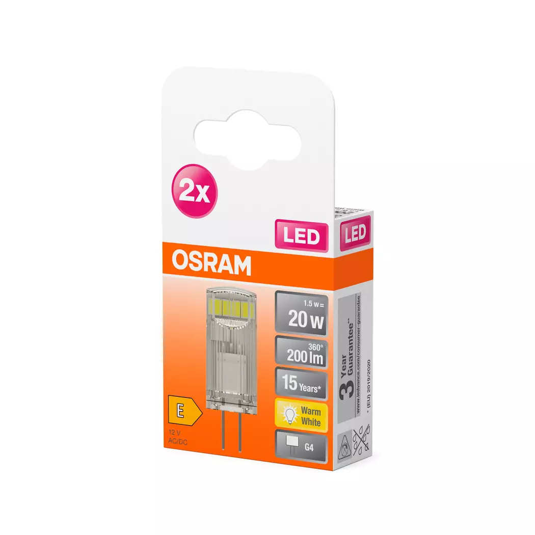 LED-Stiftsockellampe G4/1,8 Watt/Energie F