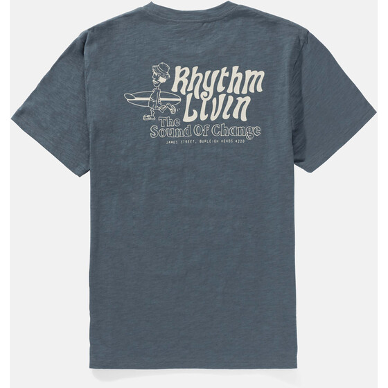 Rhythm Livin Slub Ss T-Shirt Slate Men FA24