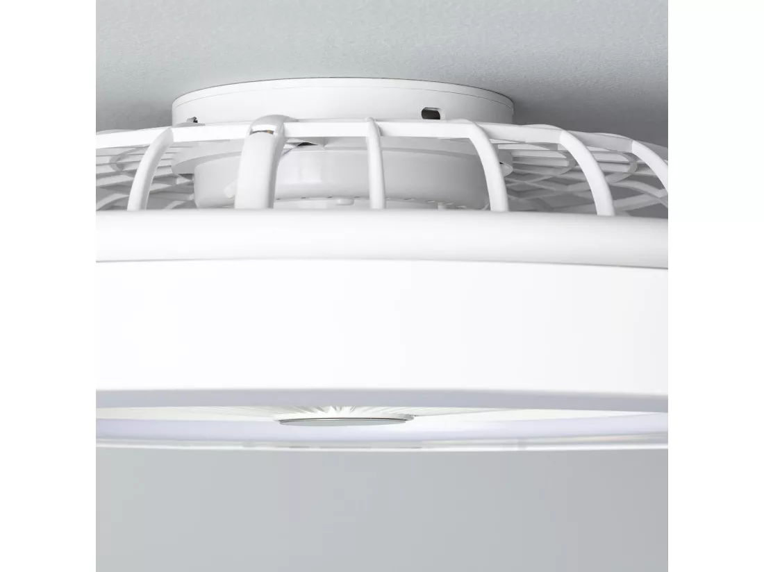 Ventilateur de Plafond Silencieux Dhalia Blanc 58cm Moteur DC Blanc