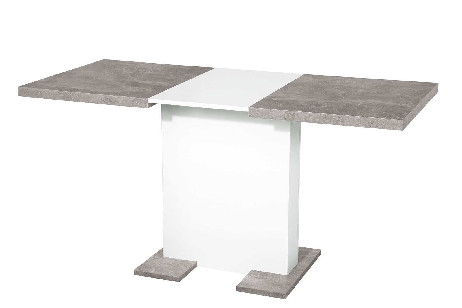 Esstisch BRITT 110-150 x 90 cm weiß /Betonoptik