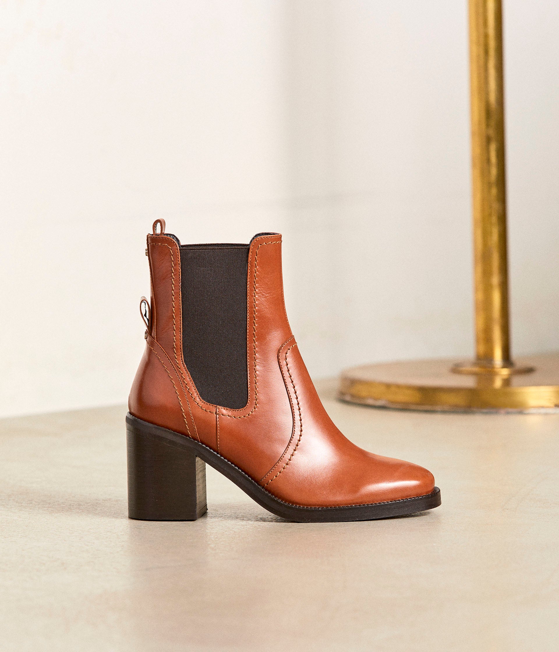 Boots cognac Domitille